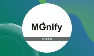 MGnify logo with text underneath which reads "release"