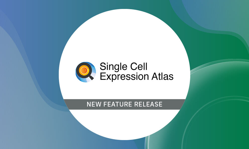 Single Cell Expression Atlas logo on green background