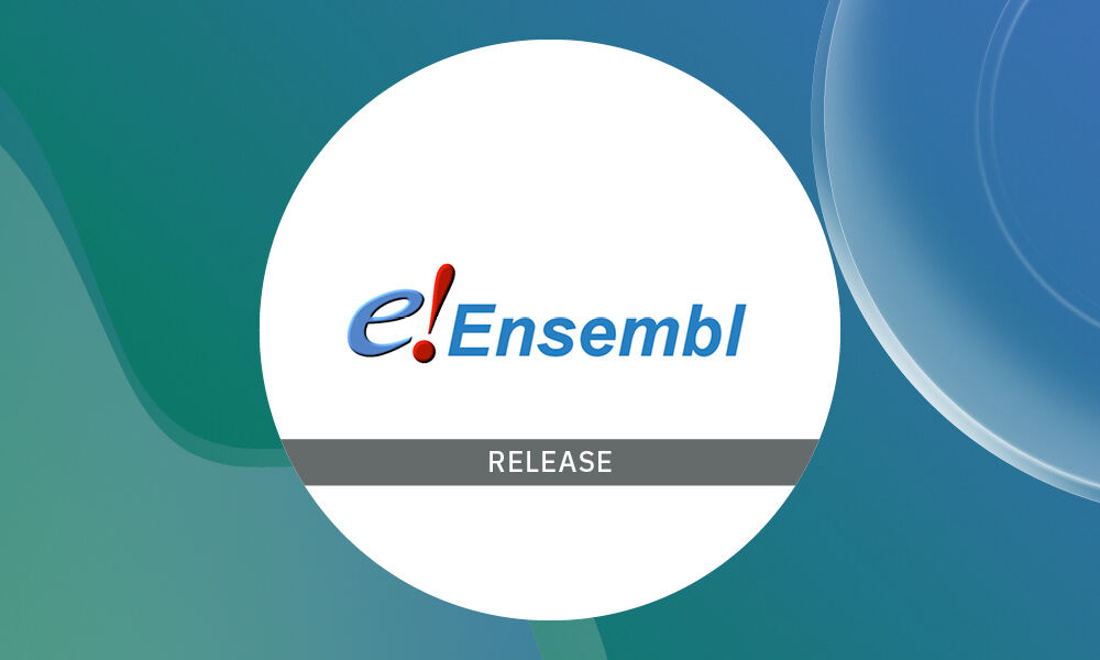 Ensembl logo in white circle on blue and green background
