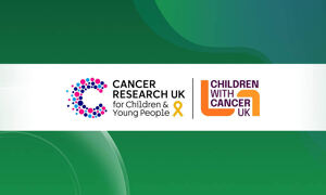 Cancer Research UK and Children with Cancer UK logos.