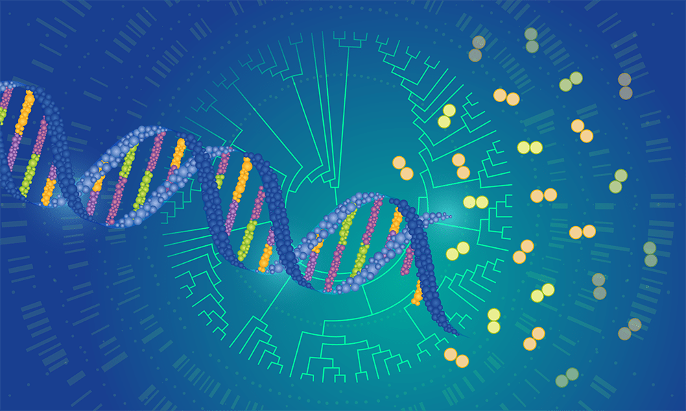 DNA with bacteria