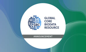Global Core Biodata Resource logo and the word “announcement”