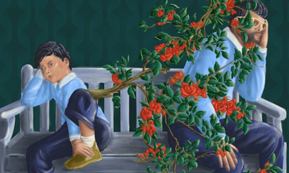 Artist's impression of a cancer mutation in a child expanding to an adult 
patient
