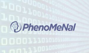 PhenoMenal logo on binary data background
