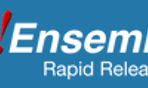 Ensembl logo on blue background
