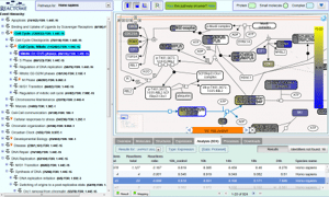 Results of an expression analysis in the Reactome Pathway Browser
