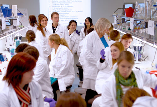 people in a laboratory