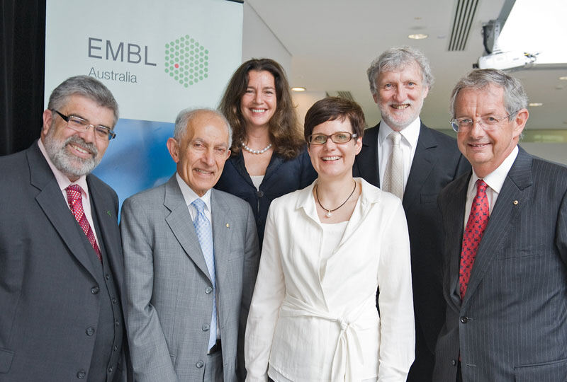 group photo of people during the signing of the EMBL Australia partnership